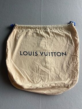 Louis Vuitton Dust Bag Cream Drawstring Storage Bag Small Hole